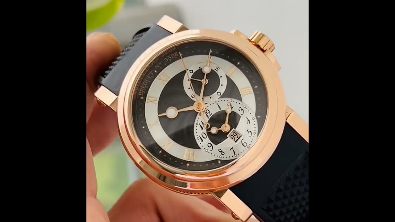 BREGUET MARINE DUAL TIME 18Kt ROSE GOLD 42MM 5857BR/Z2/5ZU // Call, Zalo 0836445566.