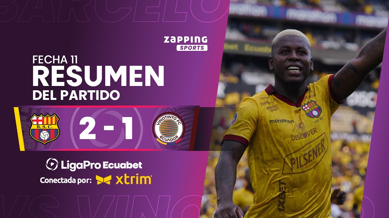 Barcelona SC 2 - 1 Vinotinto / Fecha 11 / LigaPro Ecuabet conectada por Xtrim