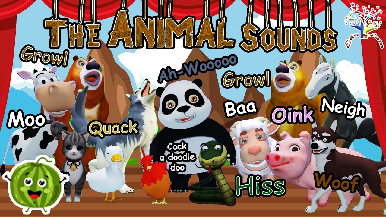 The Animal sounds song AMB | Moo Baa Oink Neigh Growl Quack | Kids Cartoon | EduFam Nursery Rhymes