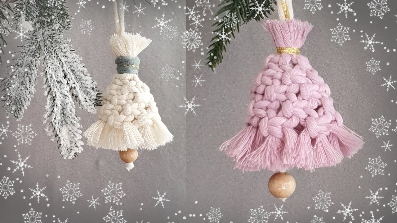 DIY: Hanging Macrame Bell 🔔 Christmas Ornaments