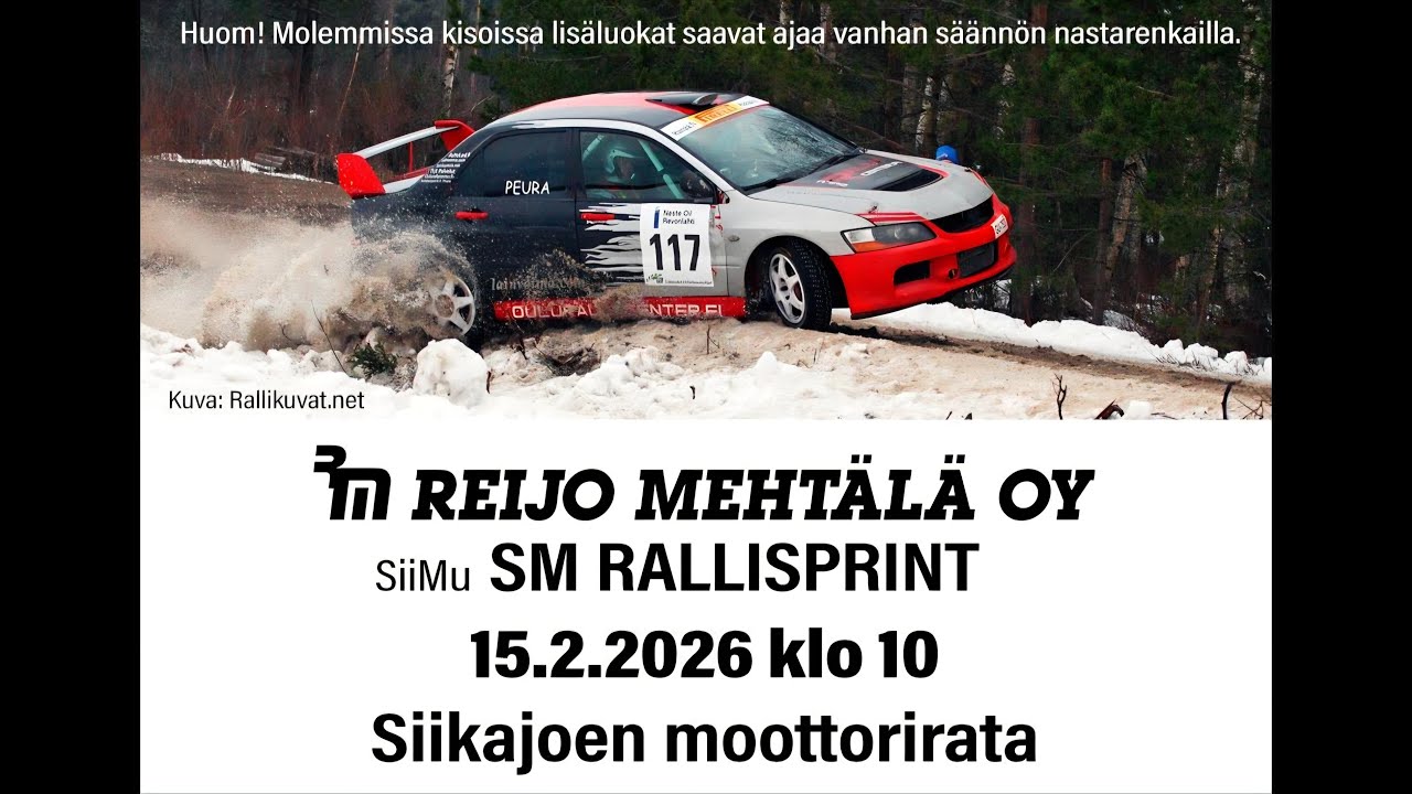 Reijo Mehtälä Oy SM-Rallisprint 15.2.2026 Rataesittely