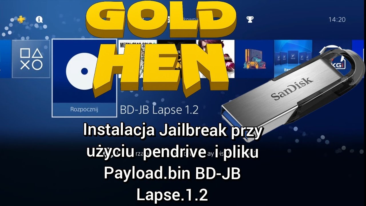 Szybki Jailbreak z użyciem pendrive  konsoli PS4 oraz instalacja Gold Hen'a (FW 9.00 - 12.02)