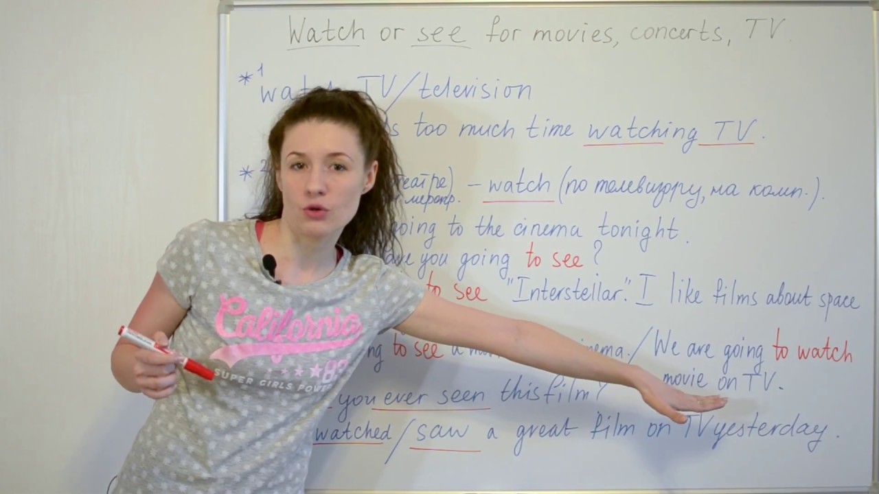 Look, see или watch? Разница в употреблении глаголов look, see , watch.