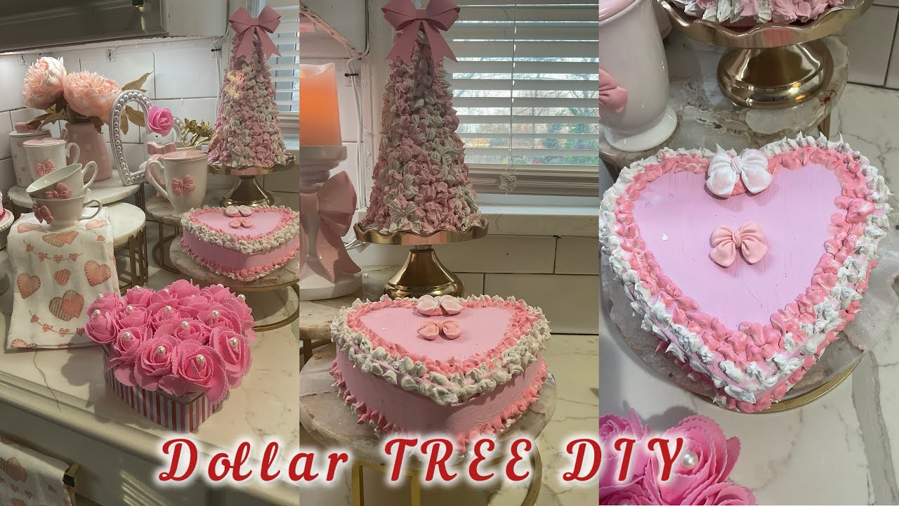 3 DIY DOLLAR TREE /como hacer cake para San valentine 