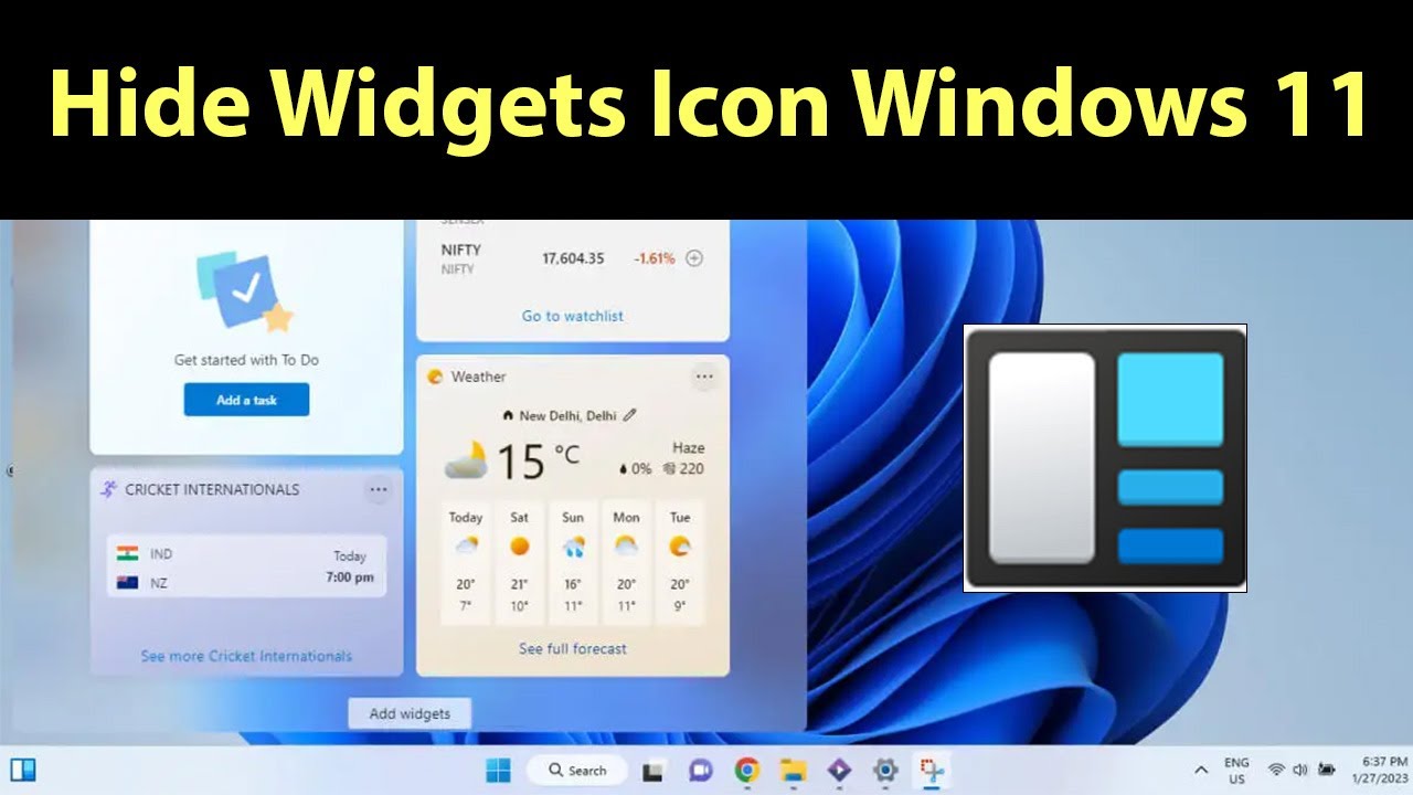 How to Hide Widgets Icon on Windows 11?