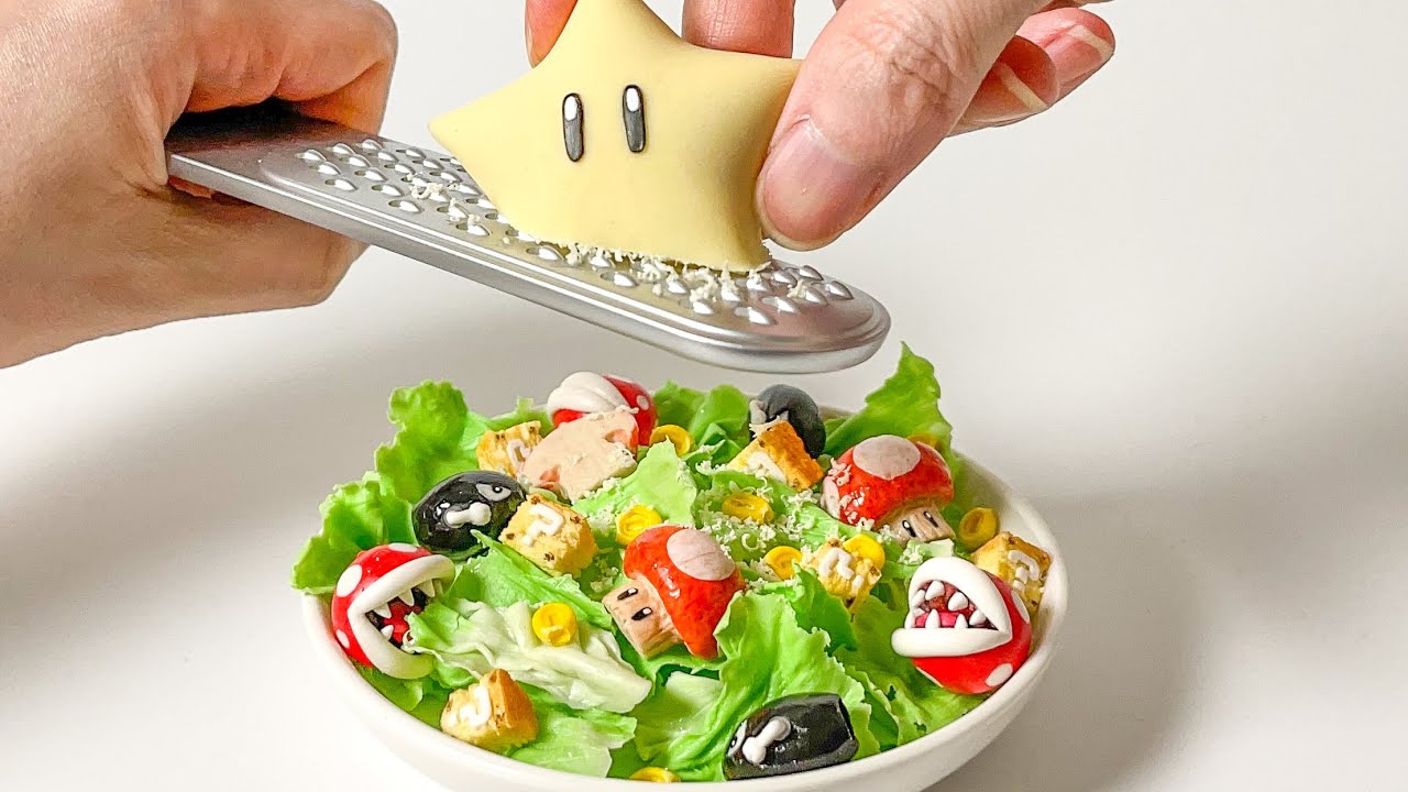 DIY Miniature Mario Salad - Polymer Clay Tutorial