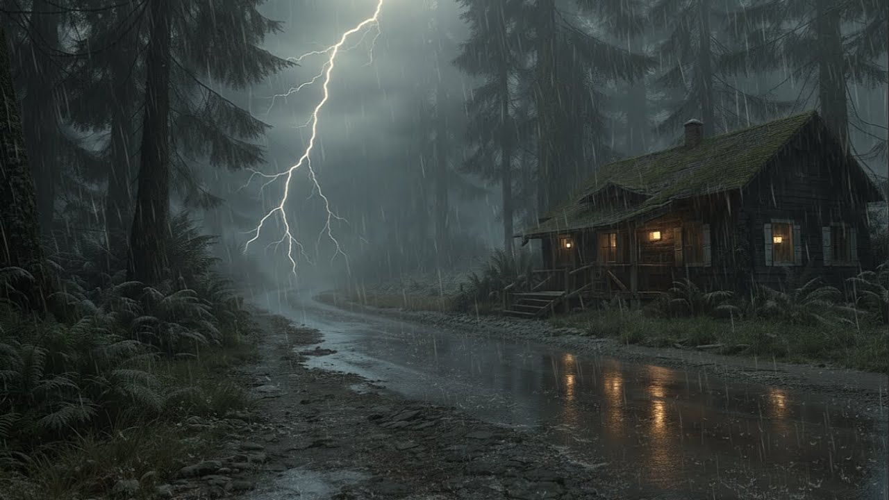 Rain and Thunder Sounds for Sleeping | Night Rain Noise for Deep Sleep