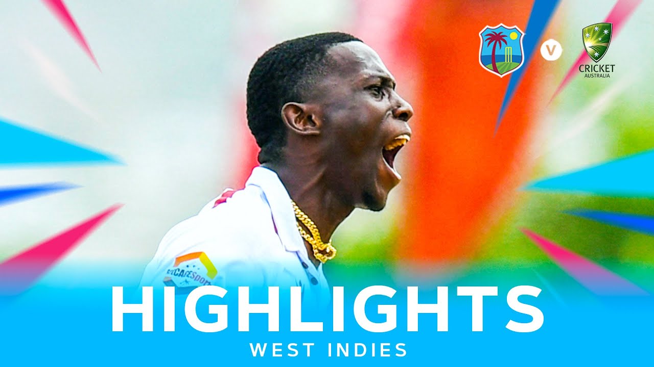 Shamar Joseph 4 Fer And Epic Catch | Extended Highlights | West Indies v Australia | 3rd Test Day 1