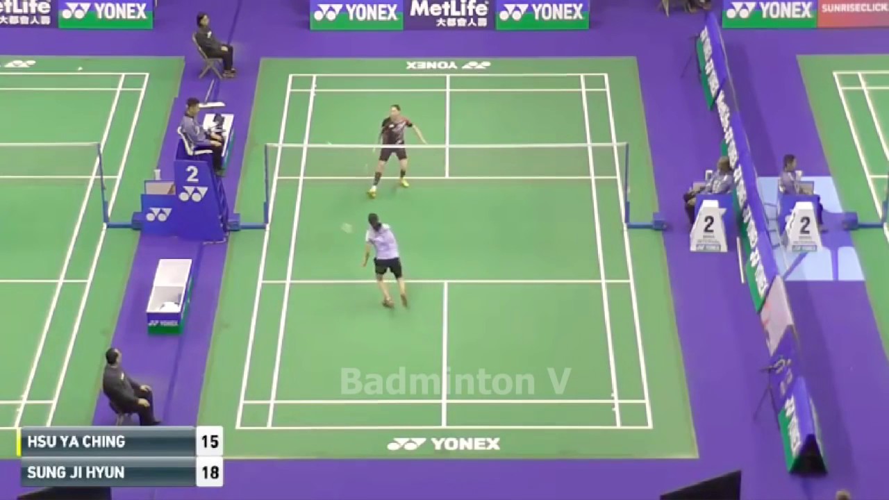 HSU Ya Ching vs SUNG Ji Hyun R badminton cup hongkong 2016