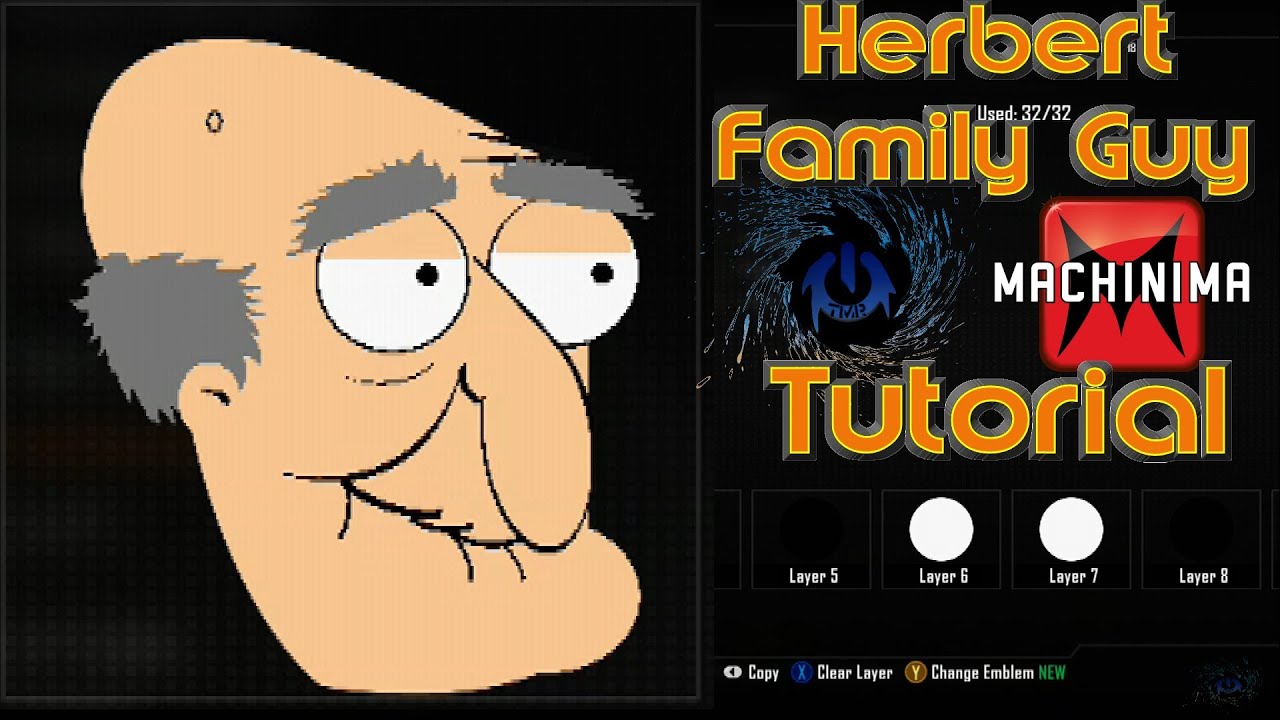 Black Ops 2 - Herbert Emblem Tutorial ( Family Guy ) Playercard Call of Duty II