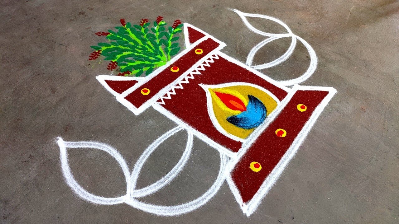 Tulsi vivah rangoli 2026|tulsi vivah beautiful rangoli| tulasi maadam kolam| super Amazing rangoli