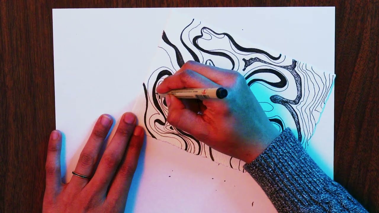 Deep Calm Drawing ASMR: Fluid Ink Textures  〰️ (No Talking)