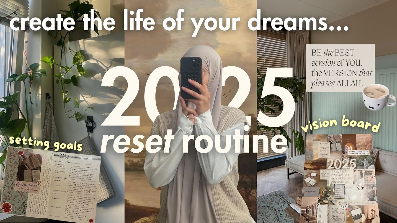 2025 RESET WITH ME | setting goals, making a vision board & 12-week year