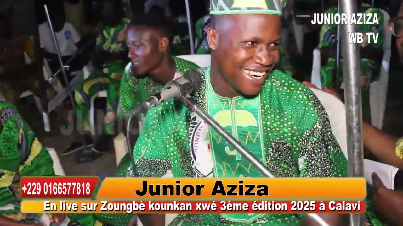 L'artiste Junior Aziza en live Eyo Goyoun lors de la fête de Zoungbè kounkan xwé 3ème édition 2025