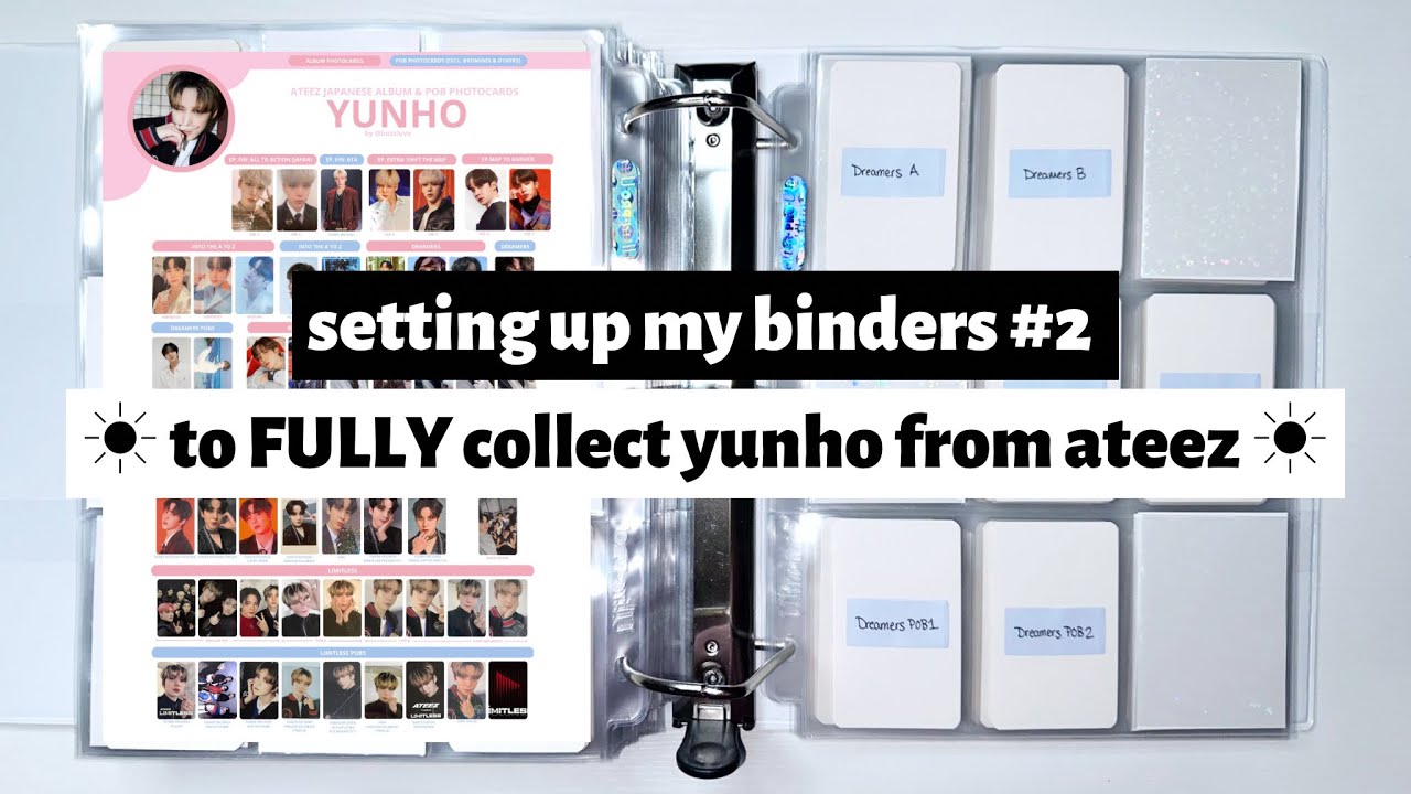 ☼ setting up my binders #2 ☀︎ to FULLY collect yunho from ateez ☼