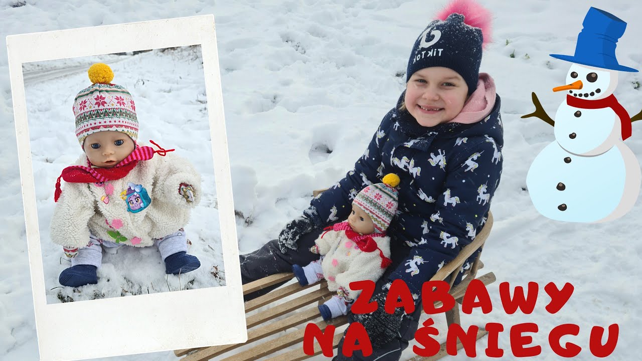 BABY BORN 👶 Zabawy na śniegu ❄ Idziemy na sanki 🛷 PADA ŚNIEG 🌨