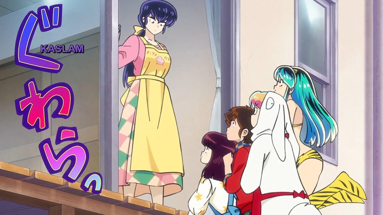 Ataru and Lum see Tsubame with children ... Sakura married?!  0_o  