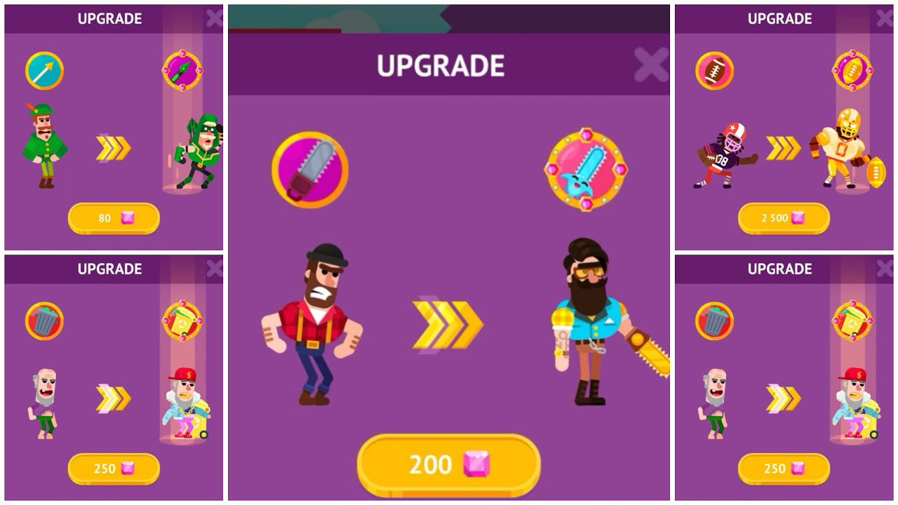 When You UPGRADE All Premium Characters In Bowmasters