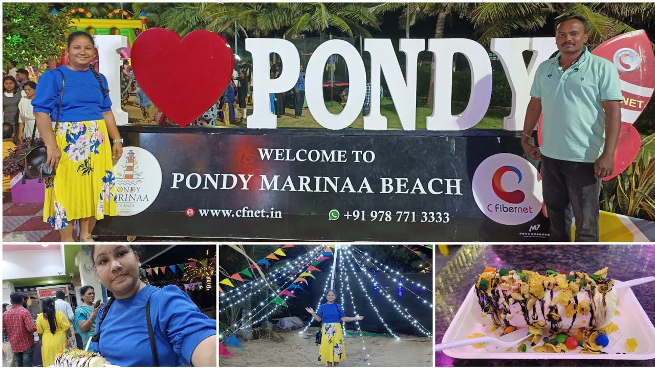 Pondy Marina Beach || Pondicherry