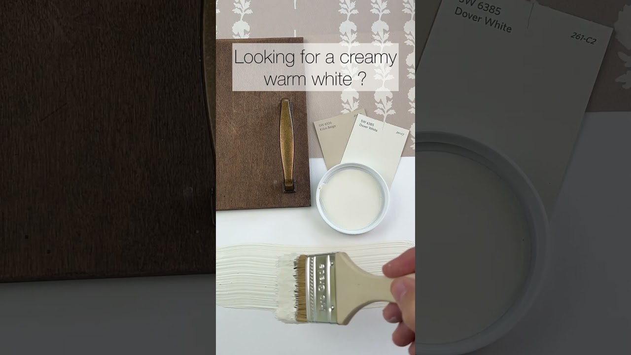 Dover White by Sherwin Williams is an amazing warm creamy off-white paint color for your home.