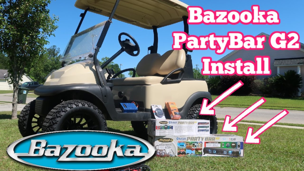 How To Install Sound Bar on Golf Cart | Bazooka Party Bar G2 | In-Depth Review | Club Car Precedent