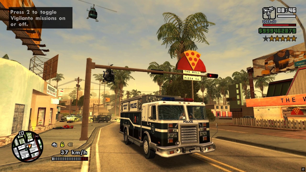 GTA San Andreas - Idlewood Shootout + Six Star Escape