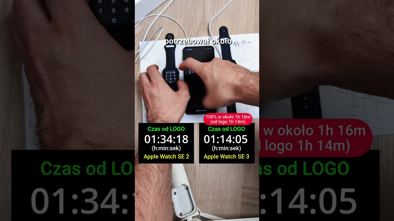 Godzina r&oacute;żnicy w ładowaniu?! Apple Watch SE 3 vs SE 2 ⚡TEST