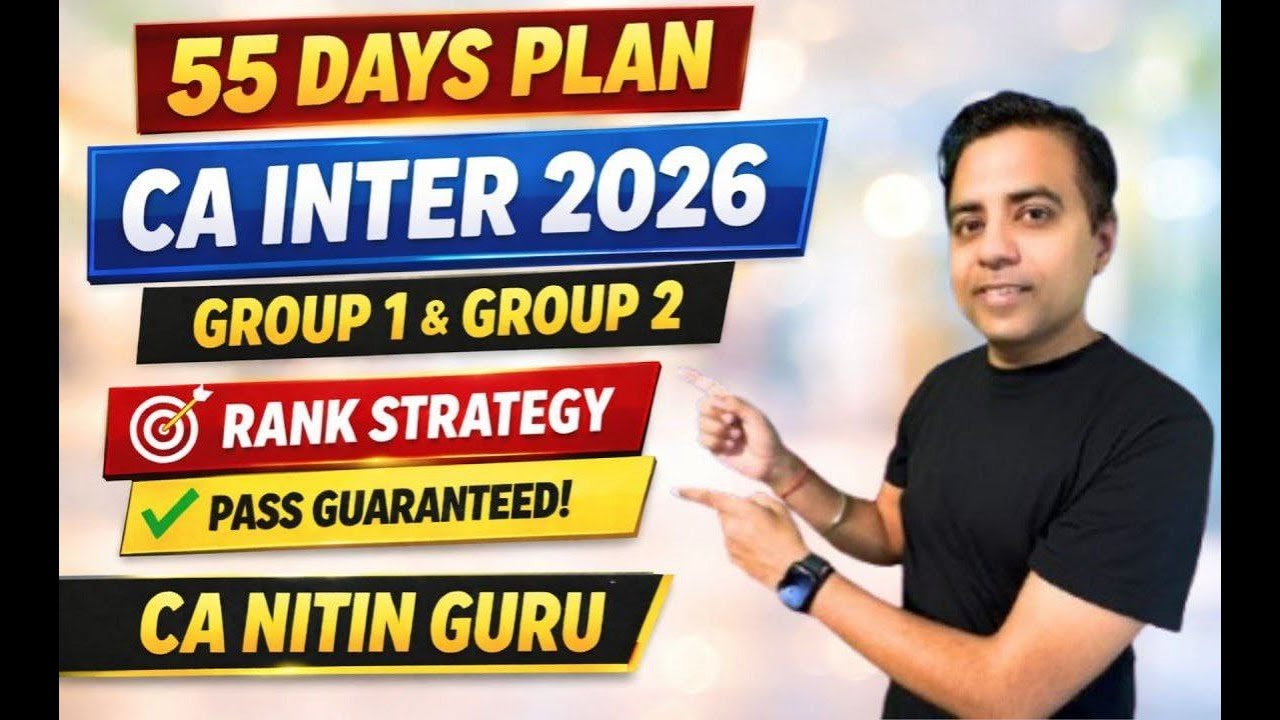 CA Inter May 2026 | 55 Days Groups-wise Revision Planner | CA Nitin Guru