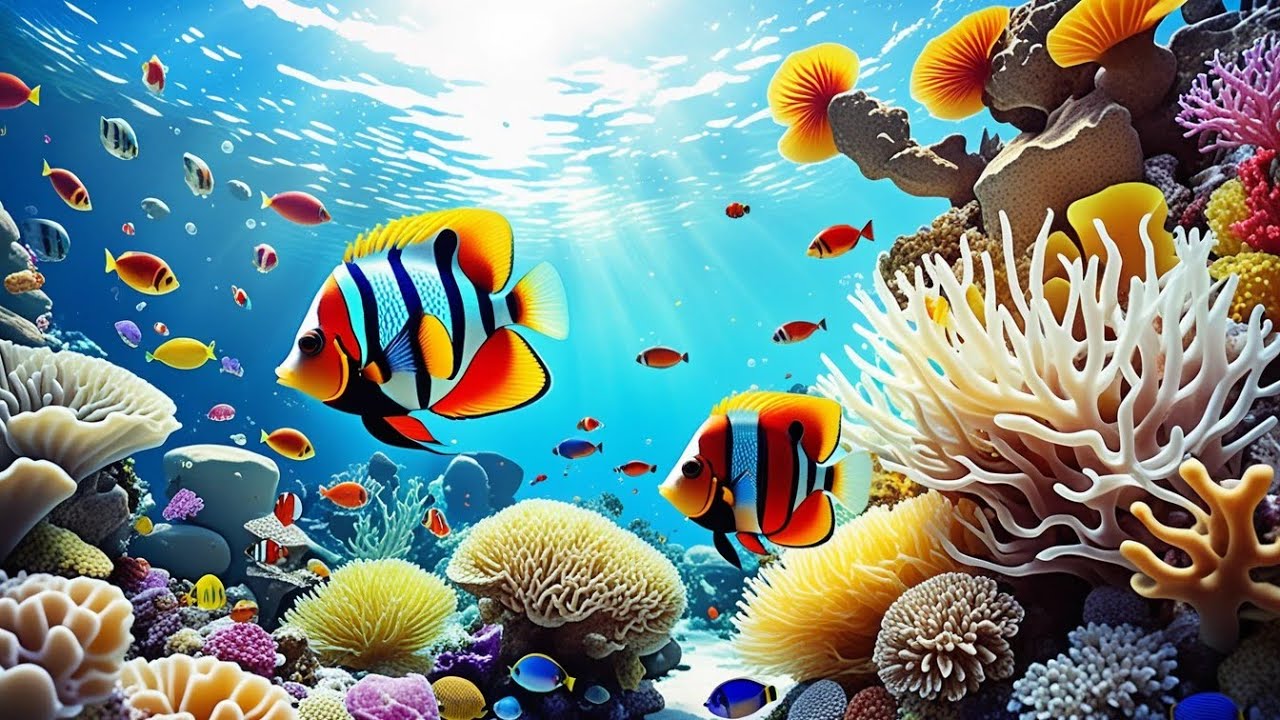 Relaxing Music For Deep Sleep 🌊 4K Aquarium Background - Dive Into The Mesmerizing Water Kingdom