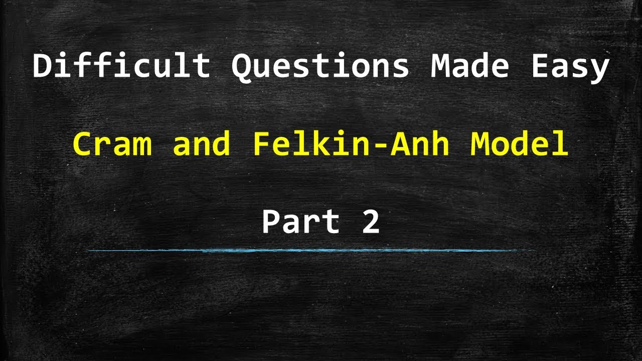 Felkin Anh and Cram's Rule - Trick (Part 2)