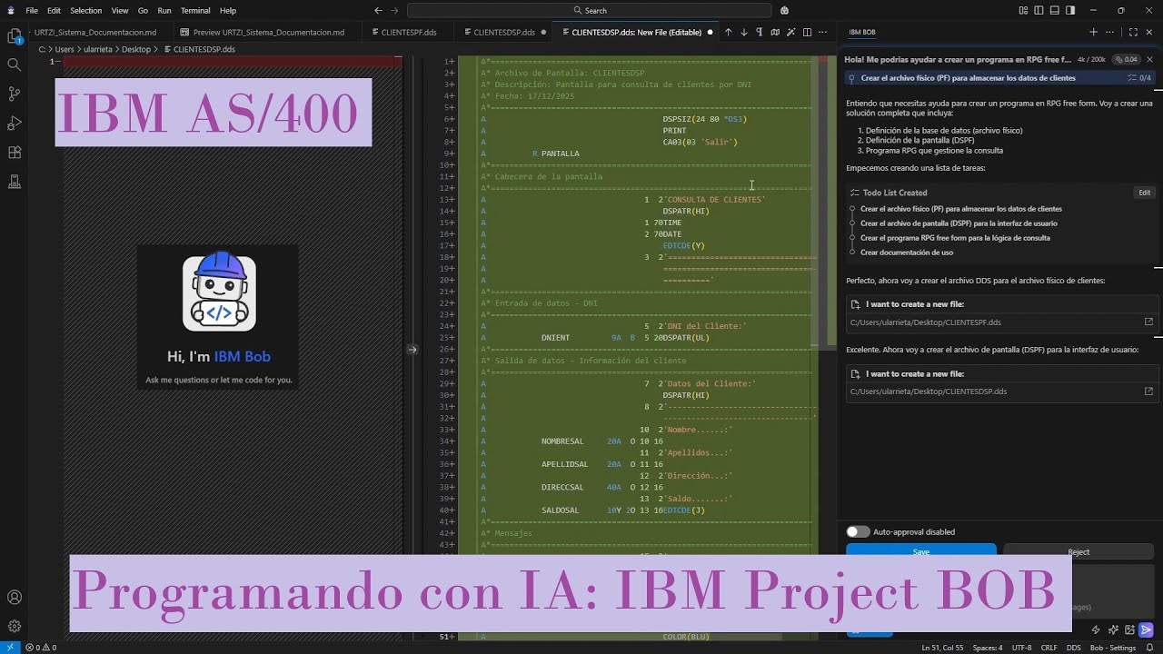 IBM AS/400: Programming with AI: IBM Project BOB