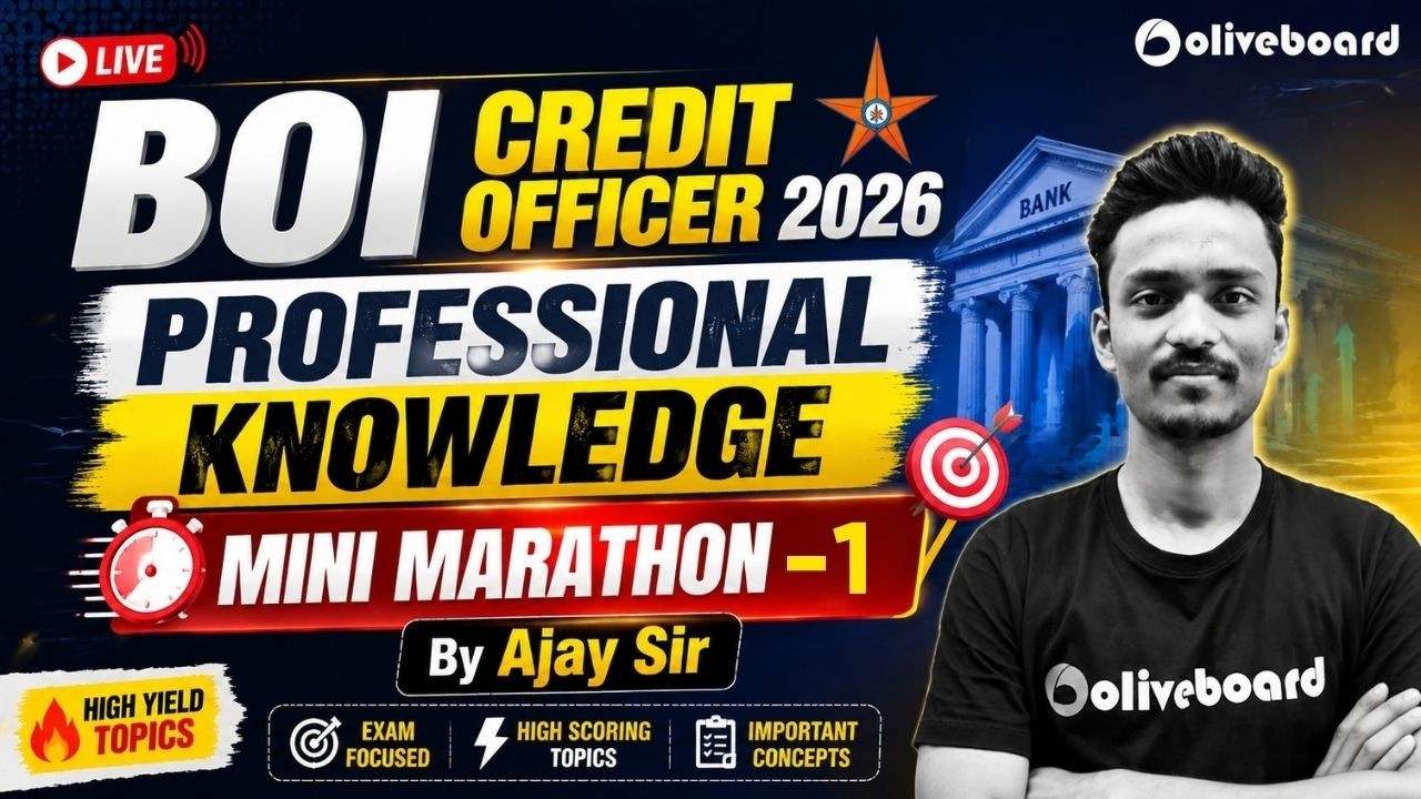 BOI Credit Officer 2026 | Professional Knowledge Mini Marathon 1 | Exam Prep | Oliveboard