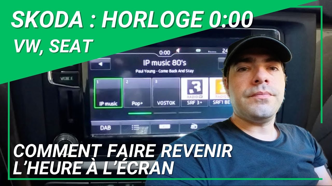 Comment régler le problème d'horloge bloquée sur 0:00 sur MIB2/MST2 [VW SEAT Skoda ~2016]