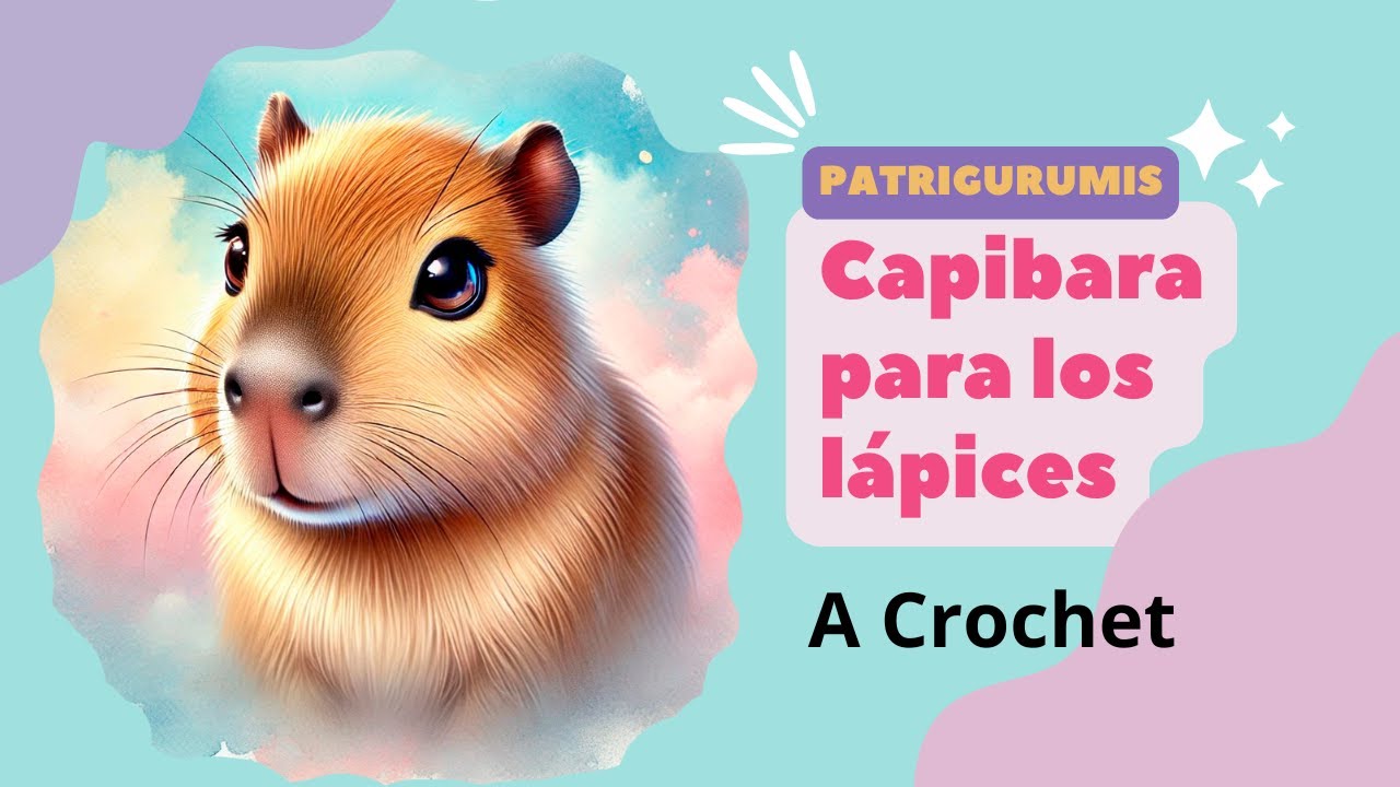 🏫🐾 ¡A los niños les encantará este capibara tejido para sus lápices!