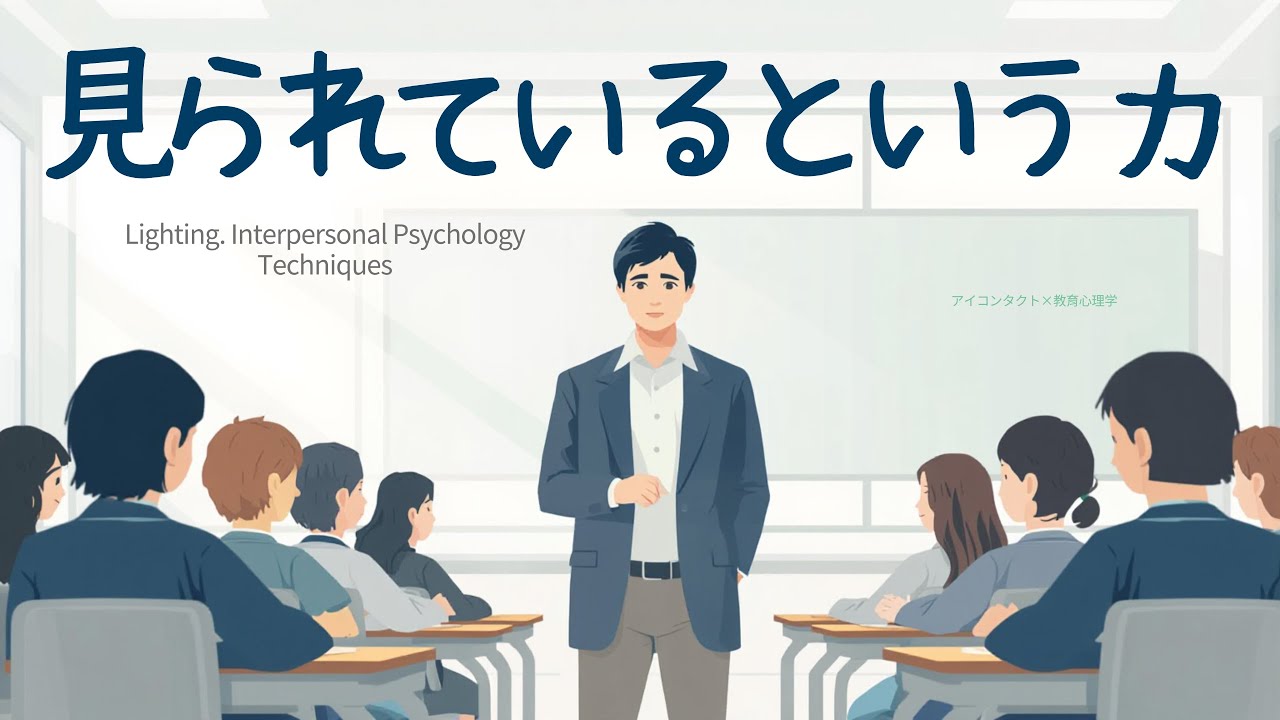 言葉を使わずに教室を動かす「視線の技術」｜アイコンタクトで生徒のやる気と安心感を引き出す心理学実践ガイド