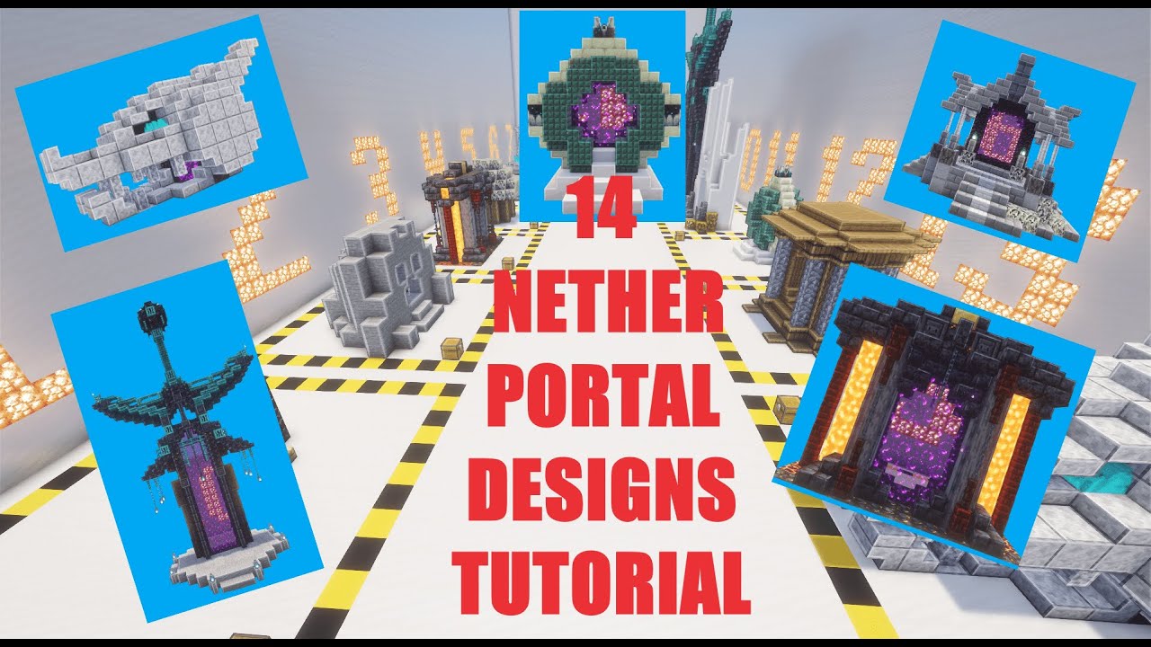 14 INSANE Nether Portal Designs in Minecraft | Tutorial