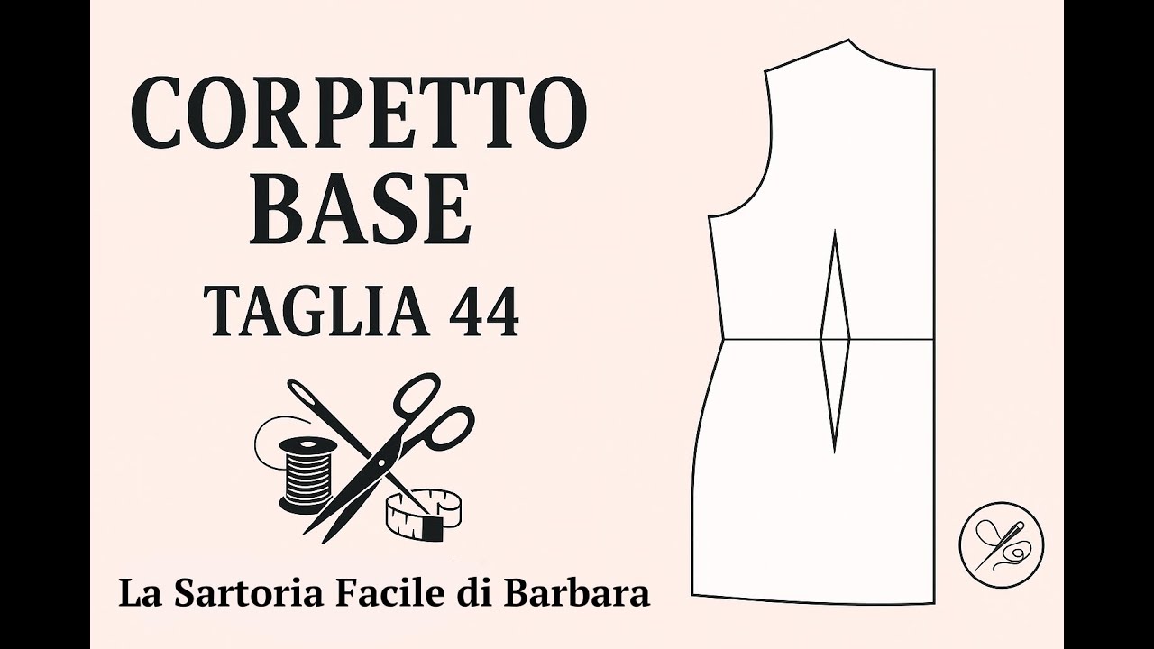 172 CARTAMODELLO CORPETTO TG. 44 CON METODO PROFESSIONALE