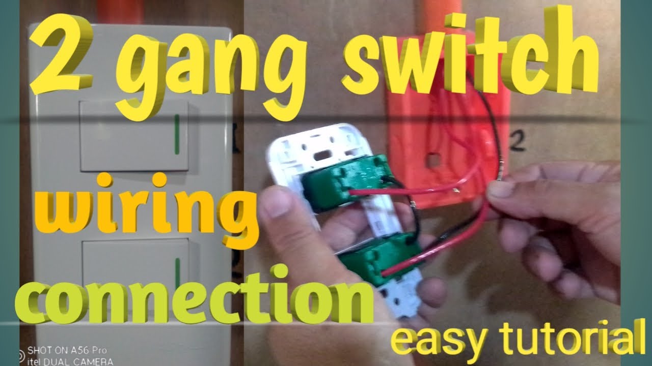 How to wire and connect 2 gang switch. (Tagalog) Paano magkabit ng 2 gang switch.