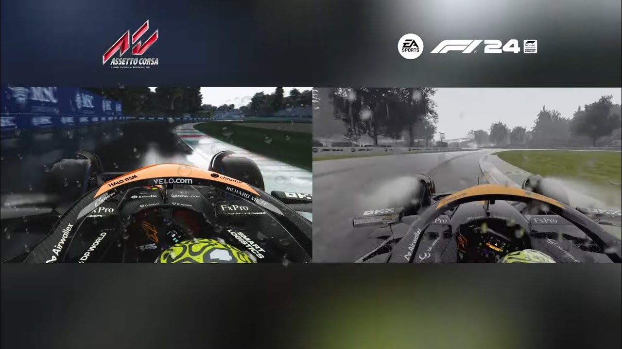 F1 24 VS 11 YEAR OLD ASSETTO CORSA RAIN COMPARISON - BIG difference!