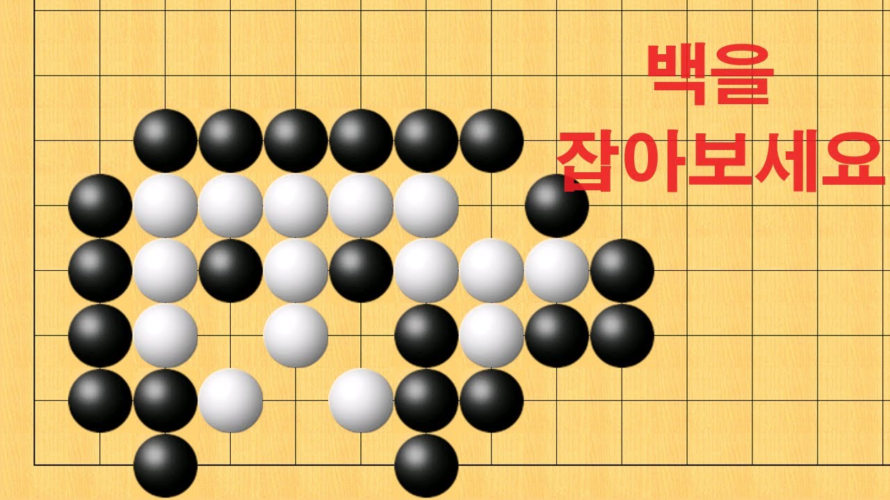 바둑 묘수 사활 - 기가막힌 묘수로 백을 잡아보세요