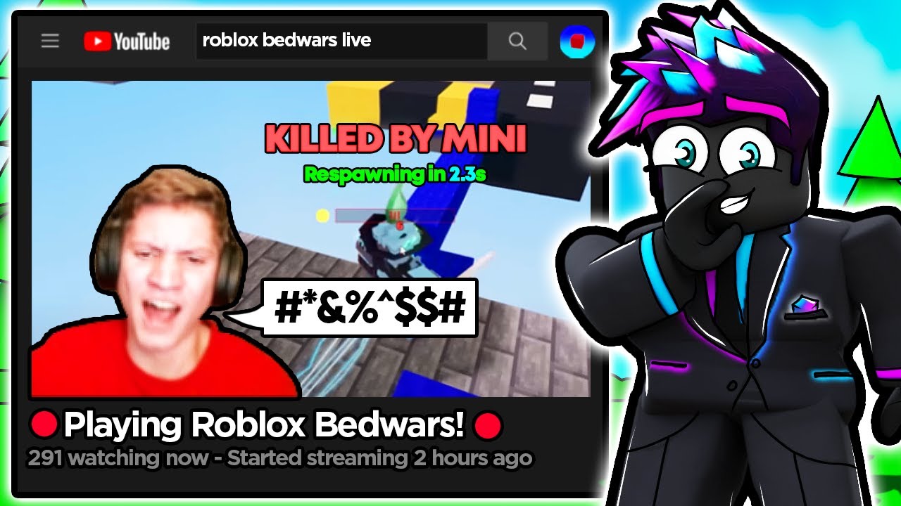 This Streamer Turned TOXIC After I StreamSniped Him In Roblox BedWars!