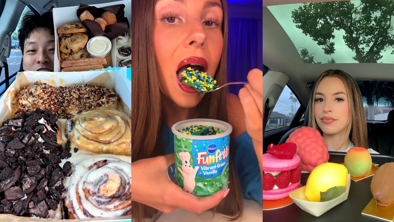 Dessert TikTok ASMR mukbang compilation! #46