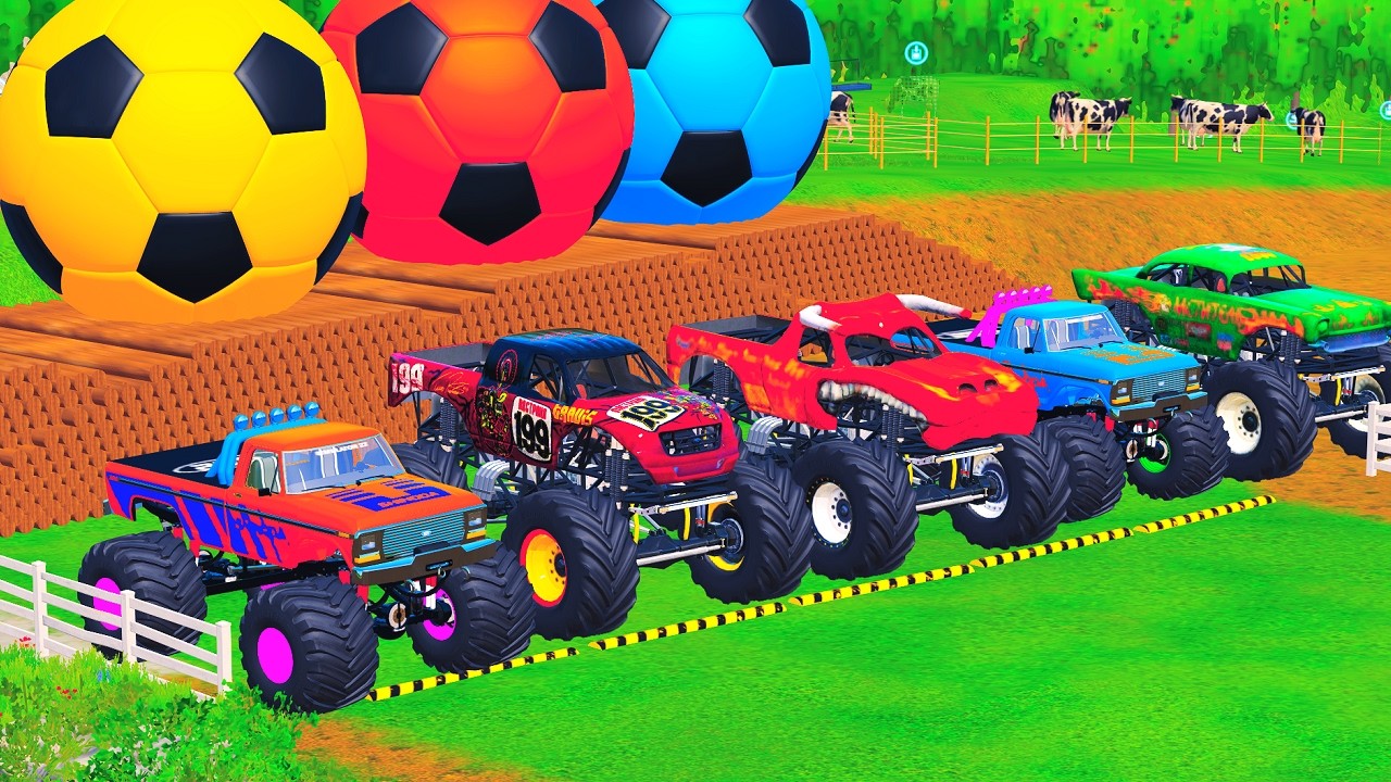 FS22 - Wheels on the Bus, Police Car, Carro da Polícia, Jeep Wrangler, Monster Truck, El Toro Loco,