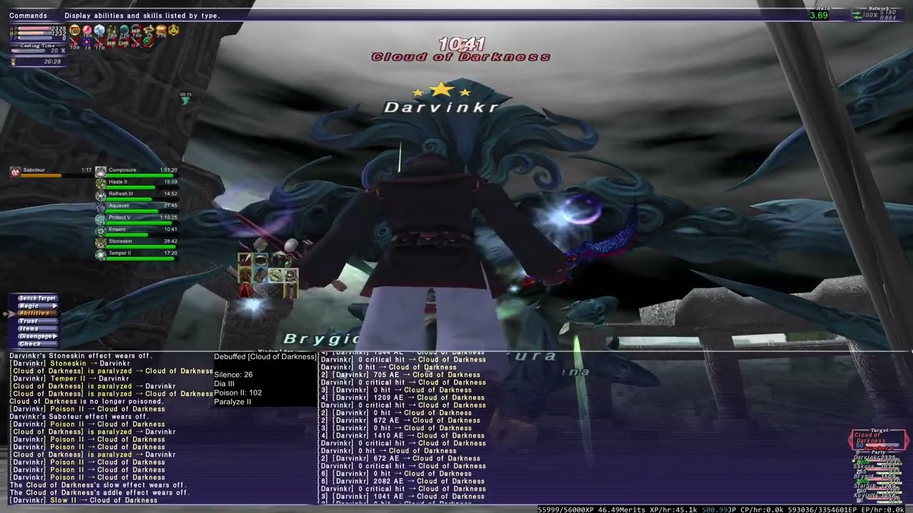 FFXI HTBM Cloud of Darkness N (Normal) RDM SOLO (The Orb's Radiance)