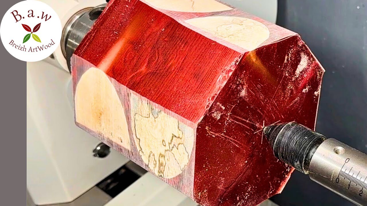 Two WORLDS, One ART : Woodturning with Resin👍👍