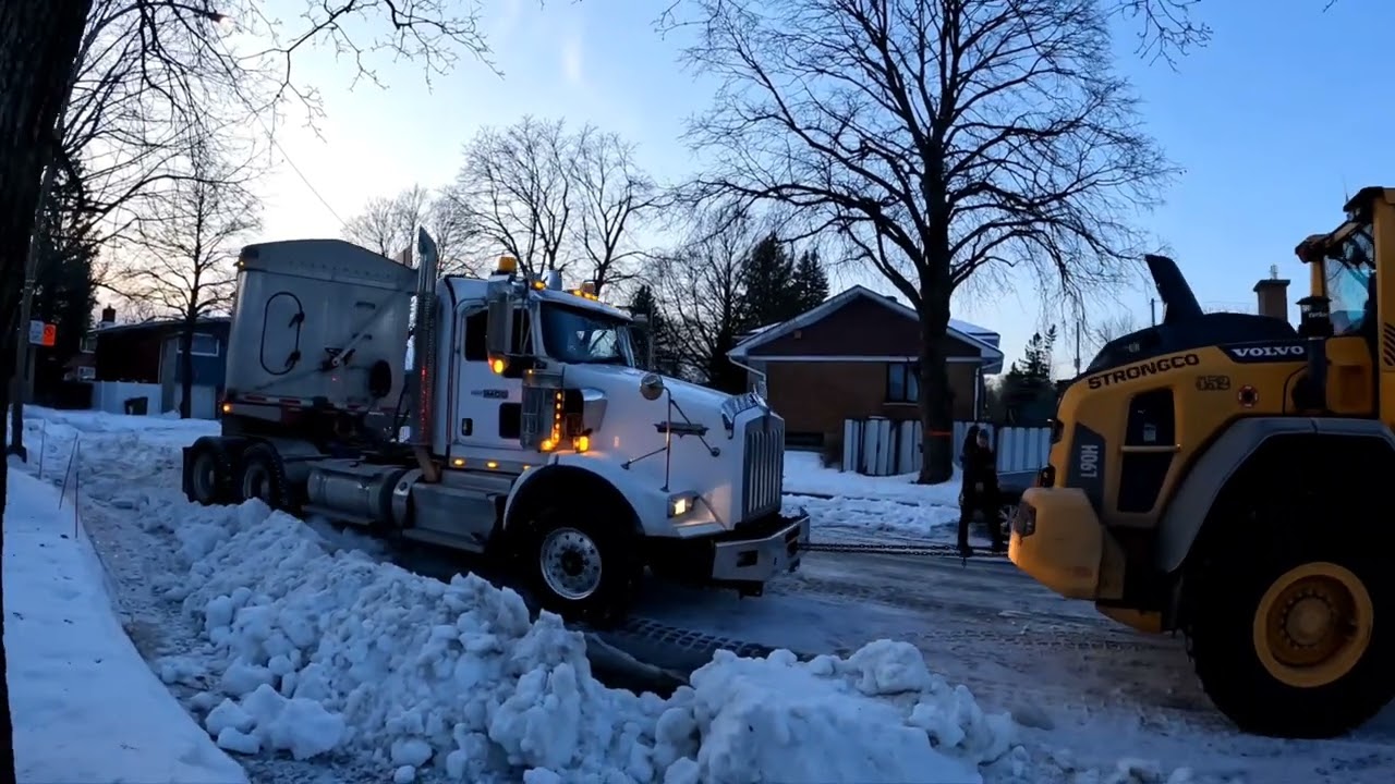 Snow Removal Montreal Canada 🇨🇦 2024 winter  4K