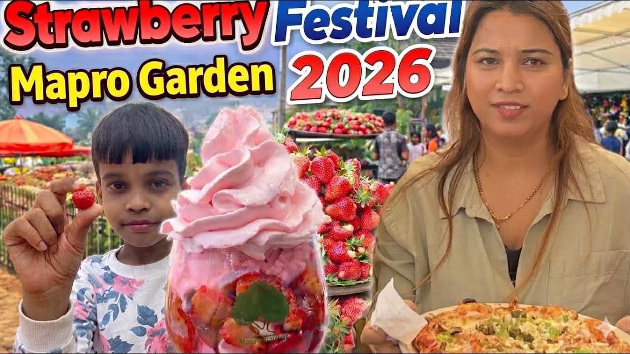 Mapro Garden 🍓 Strawberry Festival 2026 Vlog | #StrawberryFestival #MaproGarden #viralvideo #travel