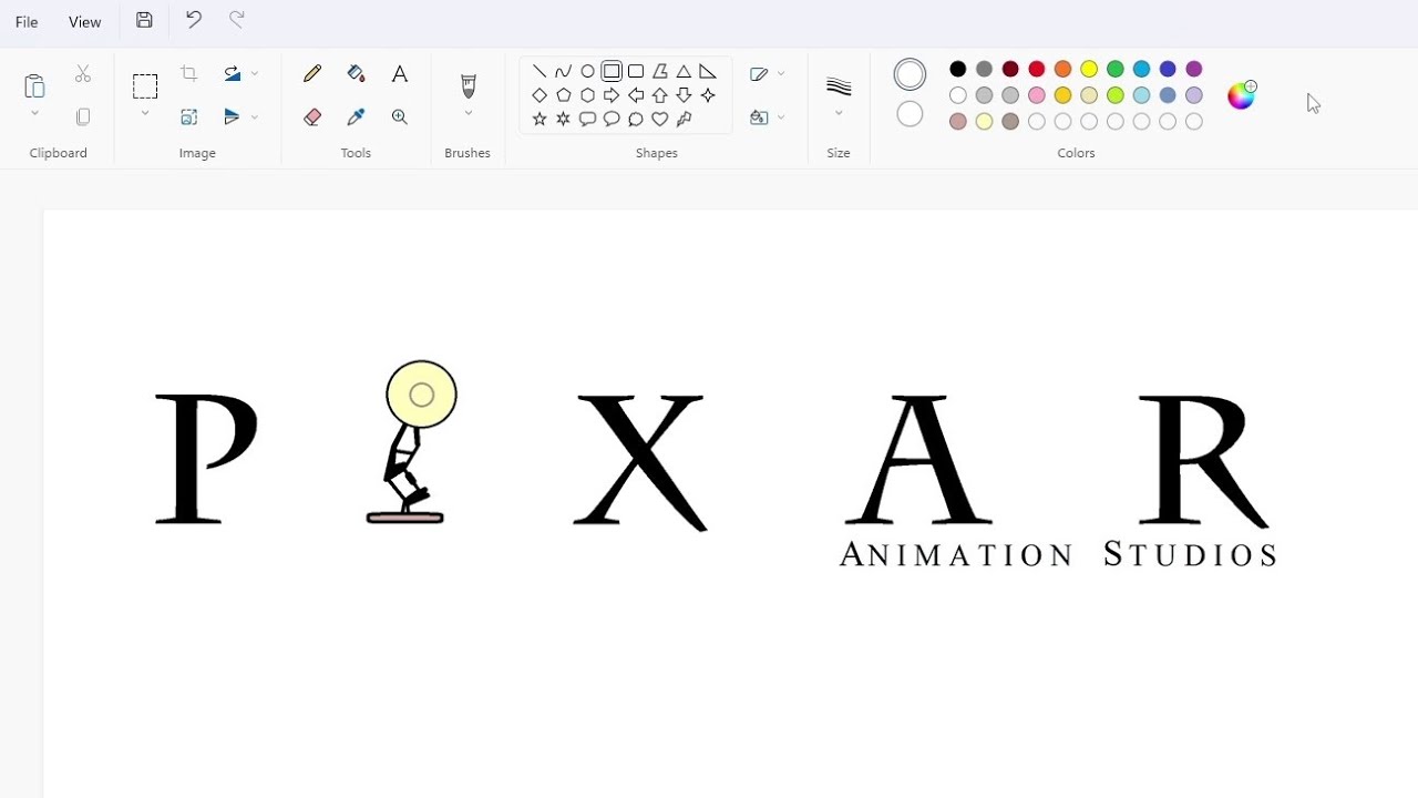 How to draw the Pixar logo using MS Paint | How to draw on your computer