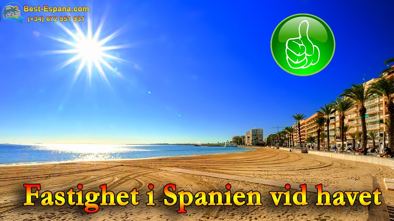 Fastighet i Spanien till salu, lägenhet i Torrevieja vid havet, strand, Takvåning, 4K Ultra HD