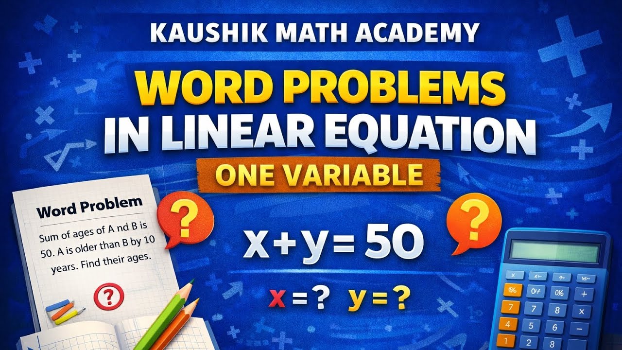Word problems in linear equation in one variable  | notes problem | Class 7 & 8